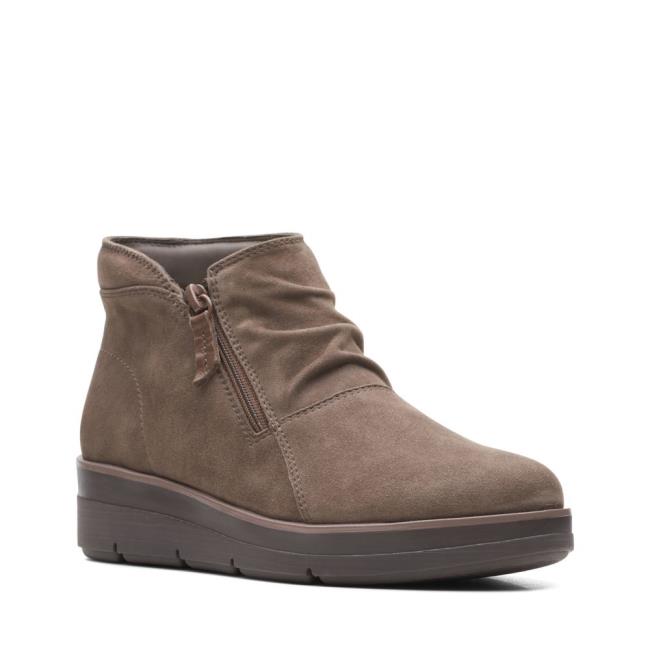 Botins Clarks Shaylin Up Feminino Cinzentas Marrom | CLK632ZMD