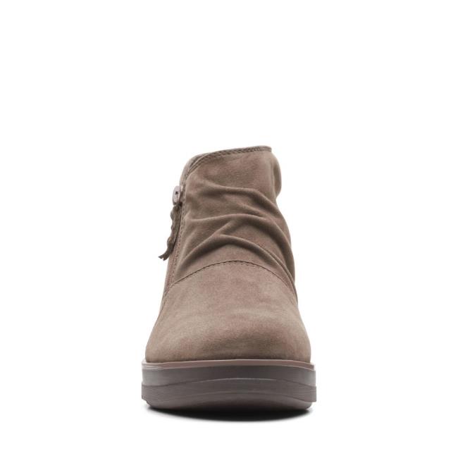 Botins Clarks Shaylin Up Feminino Cinzentas Marrom | CLK632ZMD