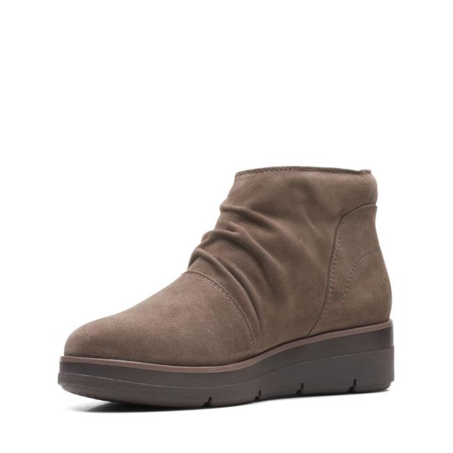 Botins Clarks Shaylin Up Feminino Cinzentas Marrom | CLK632ZMD