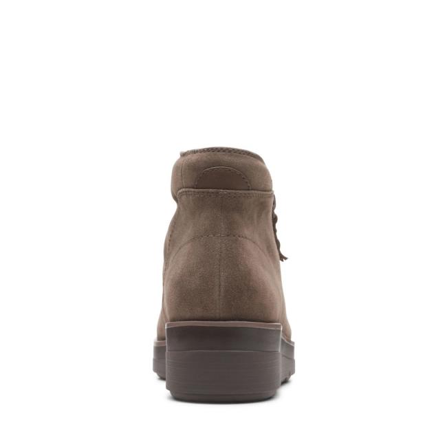 Botins Clarks Shaylin Up Feminino Cinzentas Marrom | CLK632ZMD