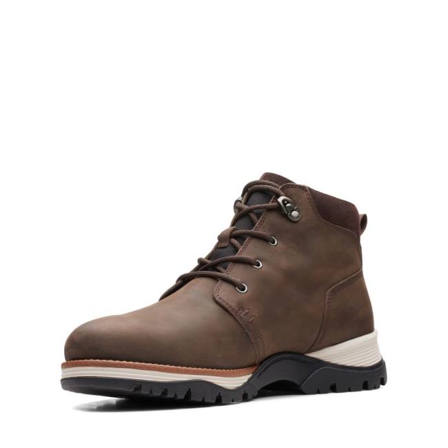 Botins Clarks Topton Medio GORE-TEX Masculino Marrom Escuro | CLK046NGO