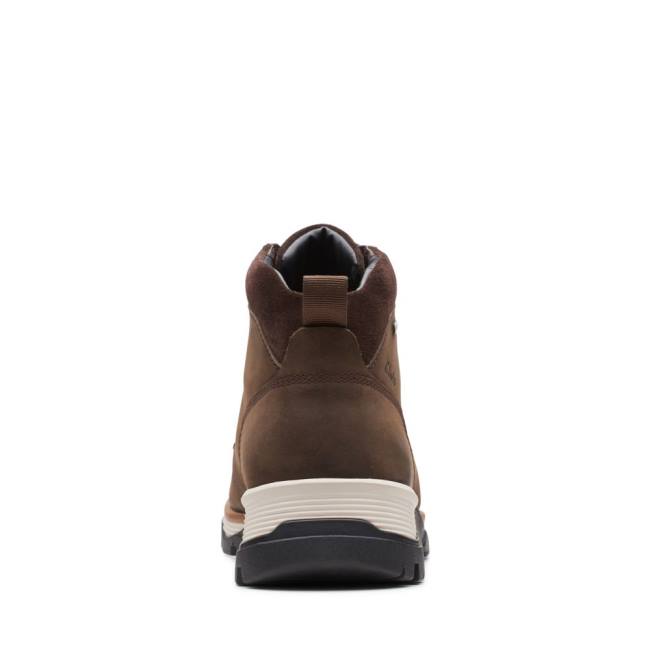 Botins Clarks Topton Medio GORE-TEX Masculino Marrom Escuro | CLK046NGO