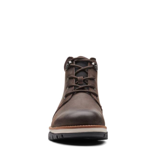 Botins Clarks Topton Medio Masculino Marrom Escuro | CLK135SZT