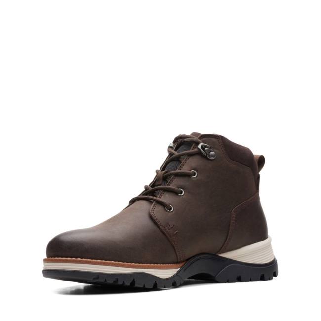 Botins Clarks Topton Medio Masculino Marrom Escuro | CLK135SZT