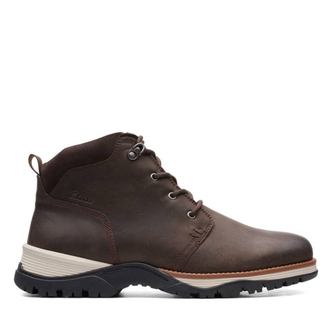 Botins Clarks Topton Medio Masculino Marrom Escuro | CLK135SZT