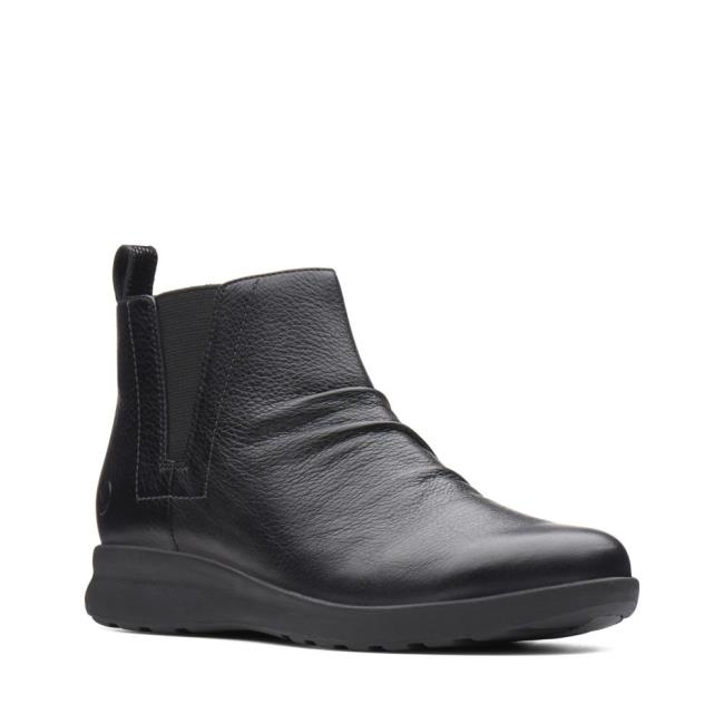 Botins Clarks Un Adorn Medio Feminino Pretas | CLK418GMH