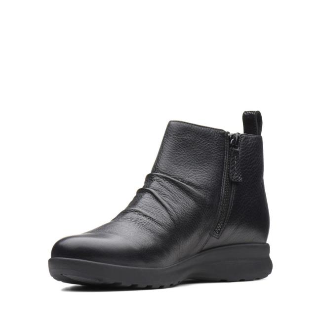 Botins Clarks Un Adorn Medio Feminino Pretas | CLK418GMH