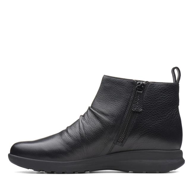 Botins Clarks Un Adorn Medio Feminino Pretas | CLK418GMH