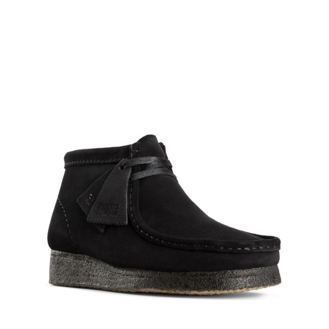 Botins Clarks Wallabee Boot Feminino Pretas | CLK937BNP