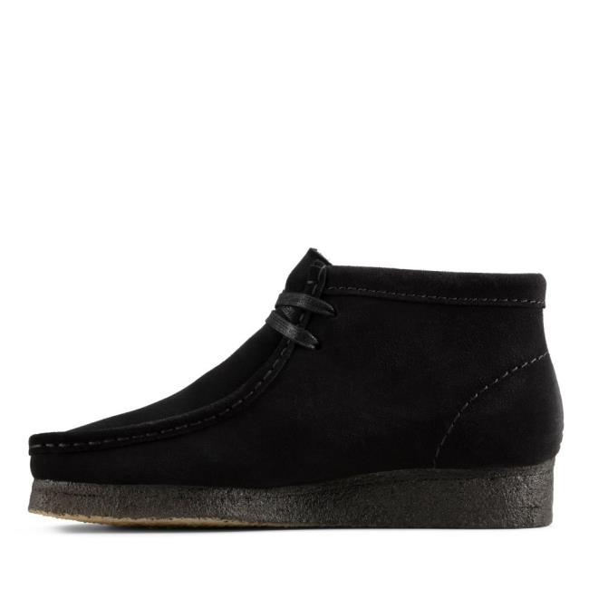 Botins Clarks Wallabee Boot Feminino Pretas | CLK937BNP