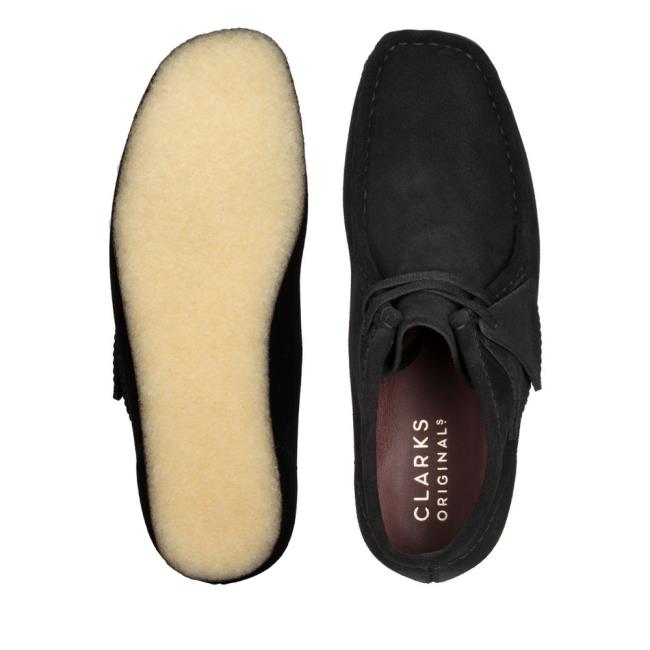 Botins Clarks Wallabee Boot Feminino Pretas | CLK937BNP