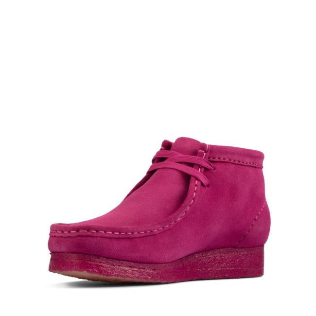 Botins Clarks Wallabee Boot Feminino Roxo | CLK062ATF