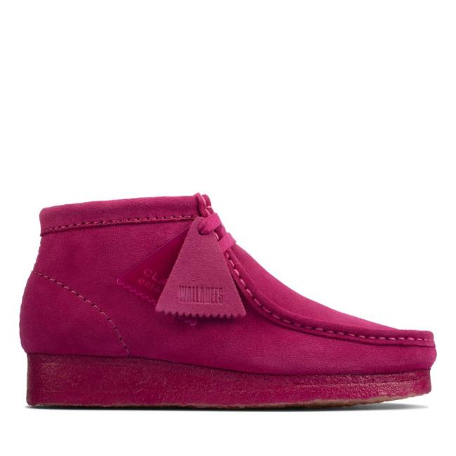 Botins Clarks Wallabee Boot Feminino Roxo | CLK062ATF