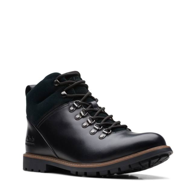 Botins Clarks Westcombe Hi Impermeáveis Masculino Pretas | CLK857KLX