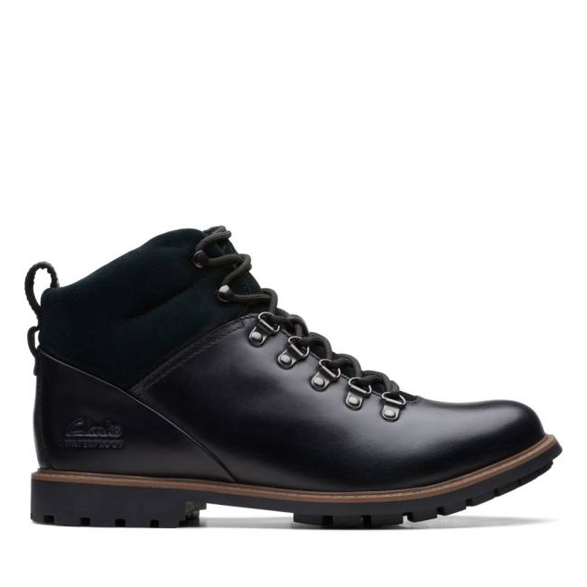 Botins Clarks Westcombe Hi Impermeáveis Masculino Pretas | CLK857KLX