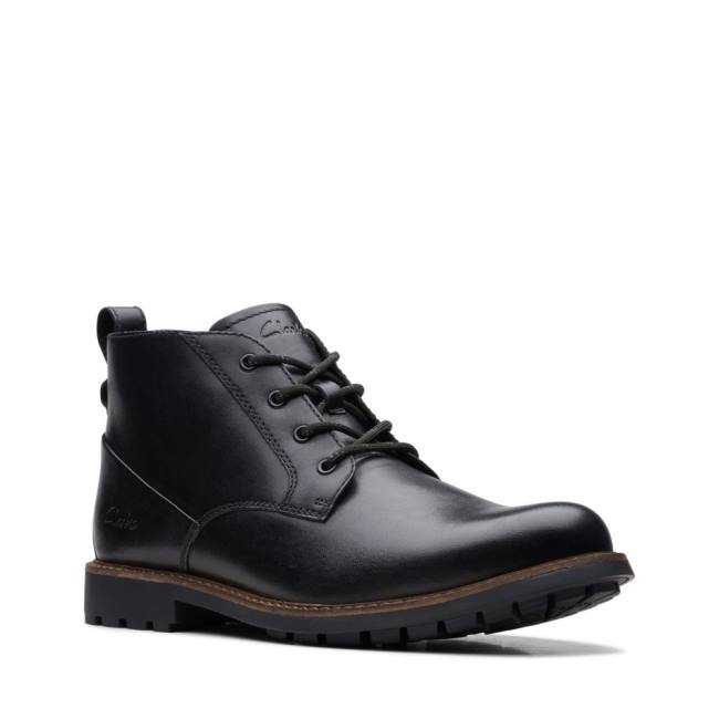 Botins Clarks Westcombe Medio Masculino Pretas | CLK672KLP