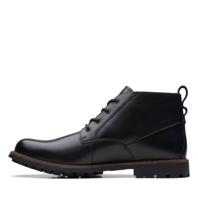 Botins Clarks Westcombe Medio Masculino Pretas | CLK672KLP