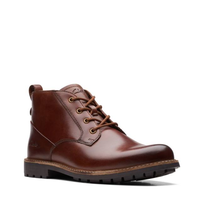 Botins Clarks Westcombe Medio Masculino Marrom | CLK790DGO