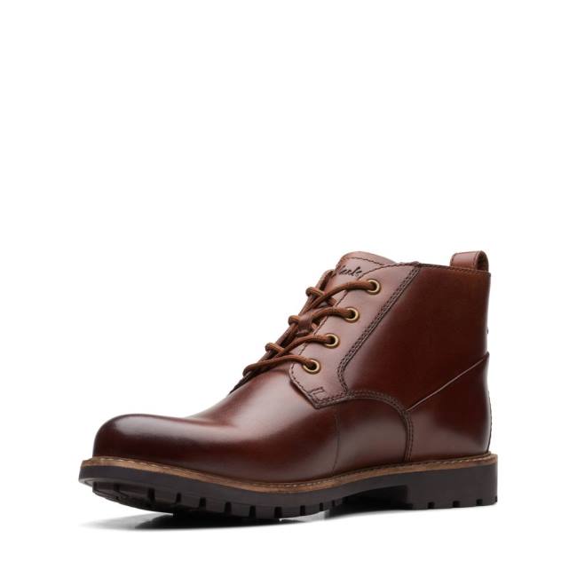 Botins Clarks Westcombe Medio Masculino Marrom | CLK790DGO