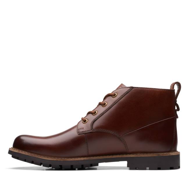 Botins Clarks Westcombe Medio Masculino Marrom | CLK790DGO