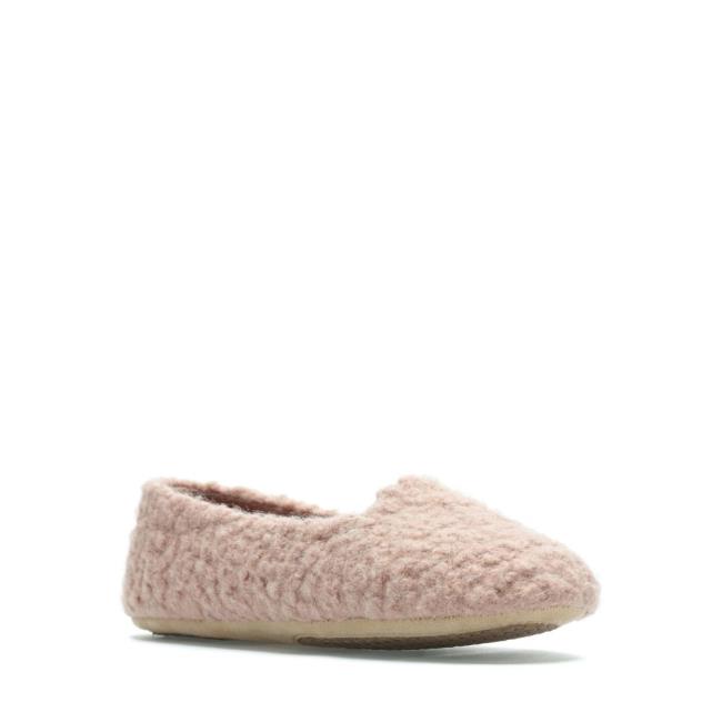 Chinelos Clarks Cozily Curl Feminino Rosa | CLK793AXE