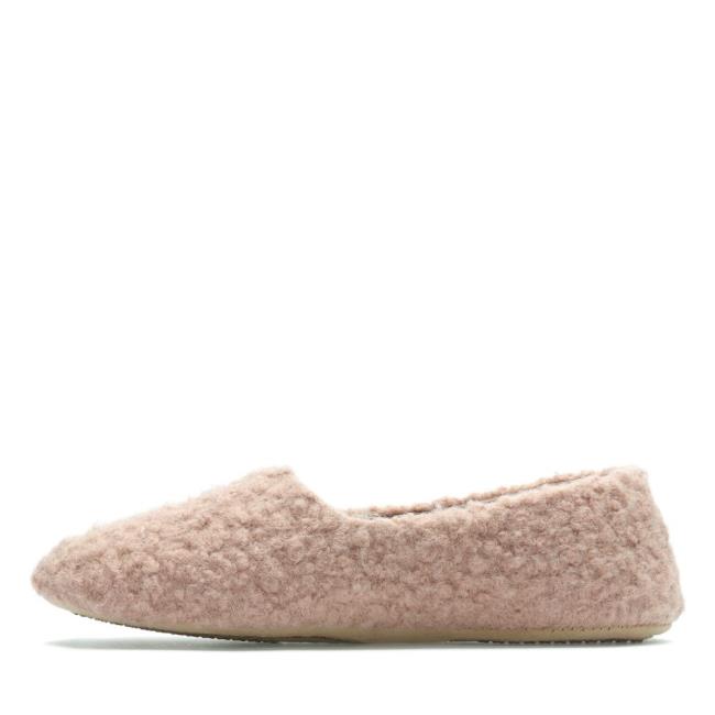 Chinelos Clarks Cozily Curl Feminino Rosa | CLK793AXE