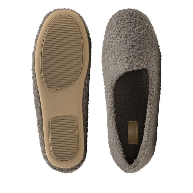 Chinelos Clarks Cozily Snug Feminino Cinzentas | CLK842THF