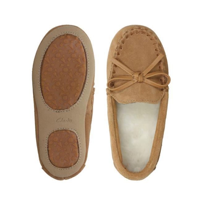 Chinelos Clarks Crackling Flo Menino Marrom | CLK720NUR