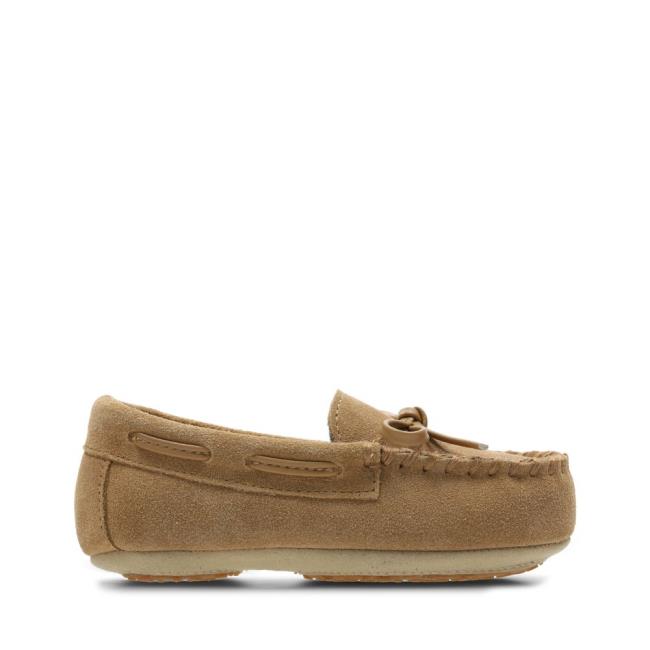 Chinelos Clarks Crackling Flo Menino Marrom | CLK720NUR