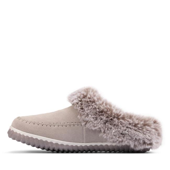 Chinelos Clarks Home 2 Soft Feminino Cinzentas | CLK176QBA