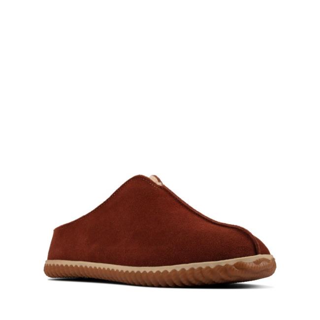 Chinelos Clarks Home Estilo Masculino Marrom Escuro | CLK809TQB