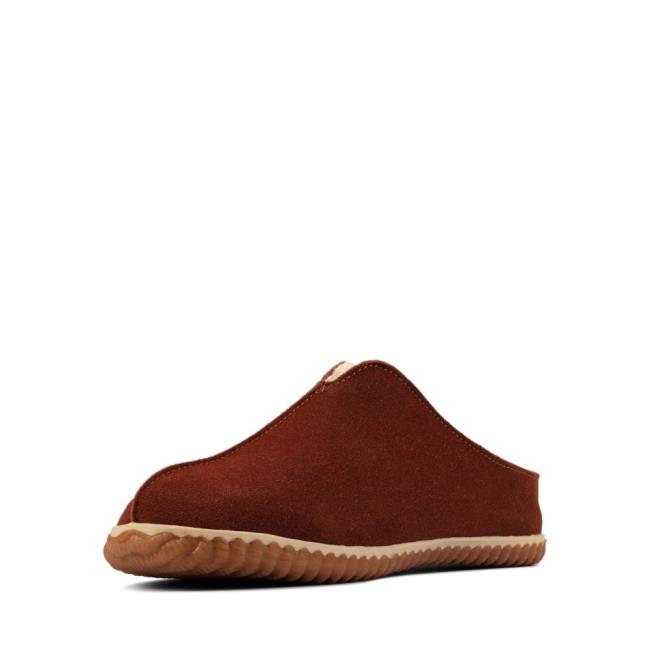 Chinelos Clarks Home Estilo Masculino Marrom Escuro | CLK809TQB