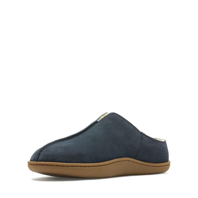 Chinelos Clarks Home Mule Masculino Azul Marinho | CLK317ZQN