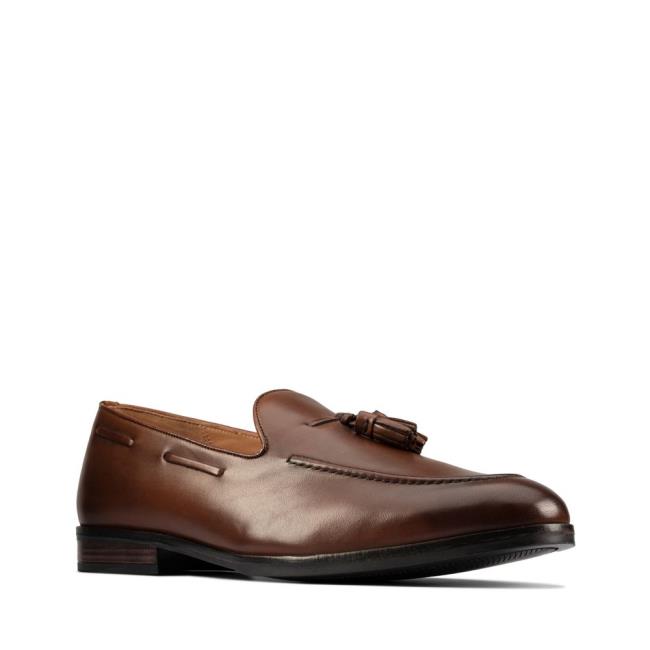 Loafers Clarks Citi StrideSlip Masculino Marrom | CLK531DUE