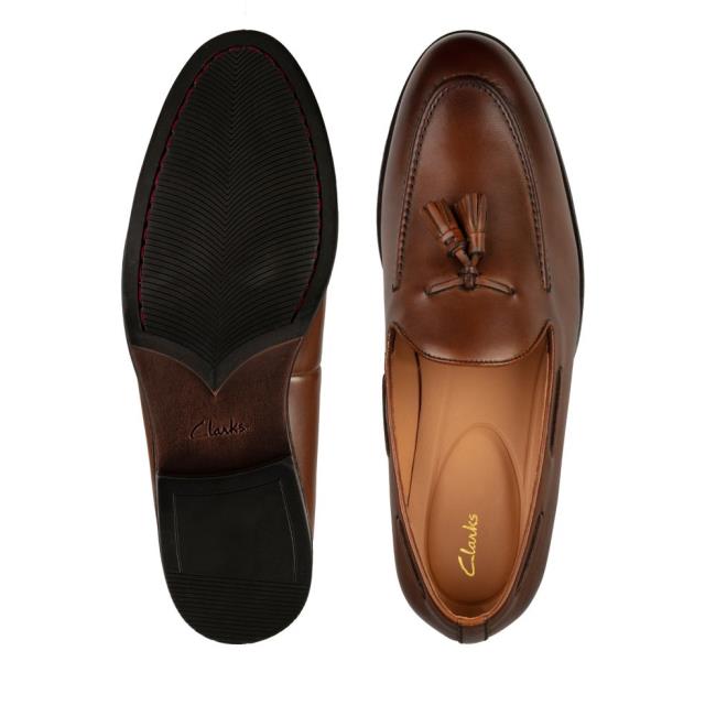 Loafers Clarks Citi StrideSlip Masculino Marrom | CLK531DUE