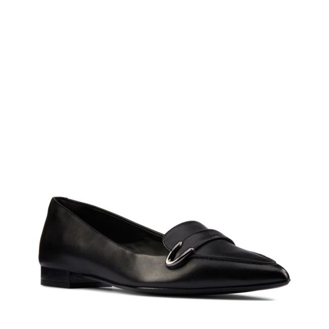 Loafers Clarks Laina 15 Fivela Feminino Pretas | CLK712VEI