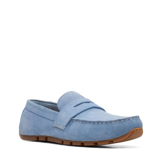 Loafers Clarks Oswick Bar Masculino Azuis | CLK439XRW