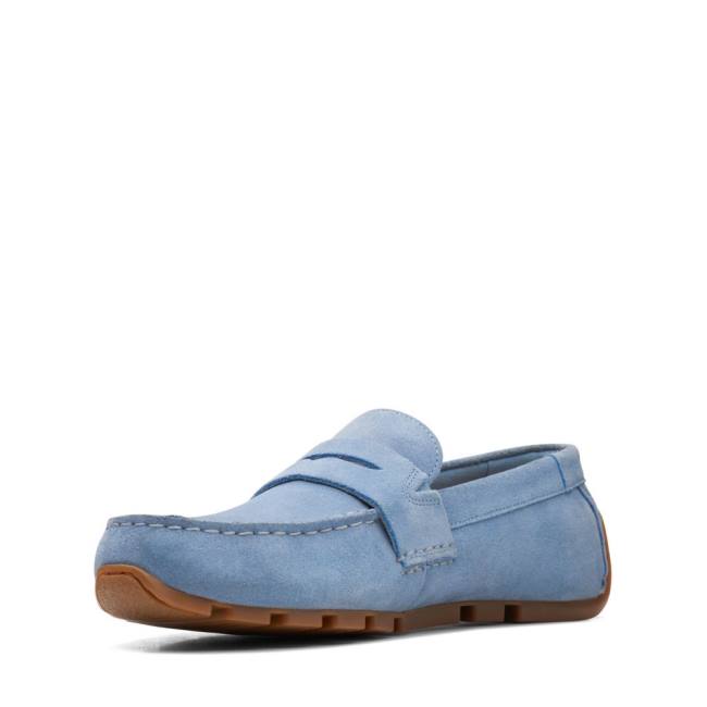 Loafers Clarks Oswick Bar Masculino Azuis | CLK439XRW