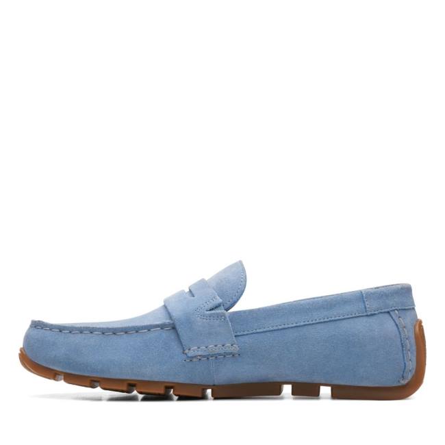 Loafers Clarks Oswick Bar Masculino Azuis | CLK439XRW