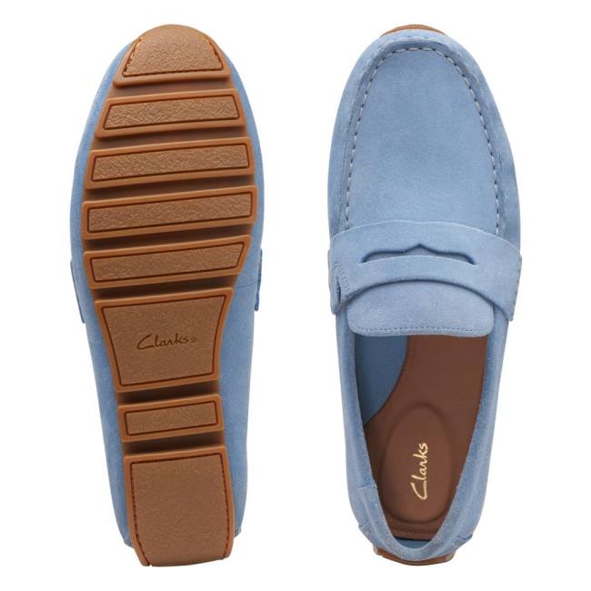 Loafers Clarks Oswick Bar Masculino Azuis | CLK439XRW