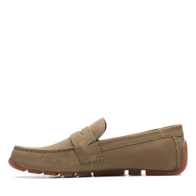 Loafers Clarks Oswick Bar Masculino Verde Oliva | CLK276WYQ