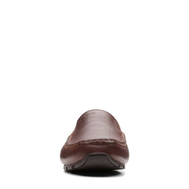 Loafers Clarks Oswick Plain Masculino Marrom Escuro | CLK396SKC