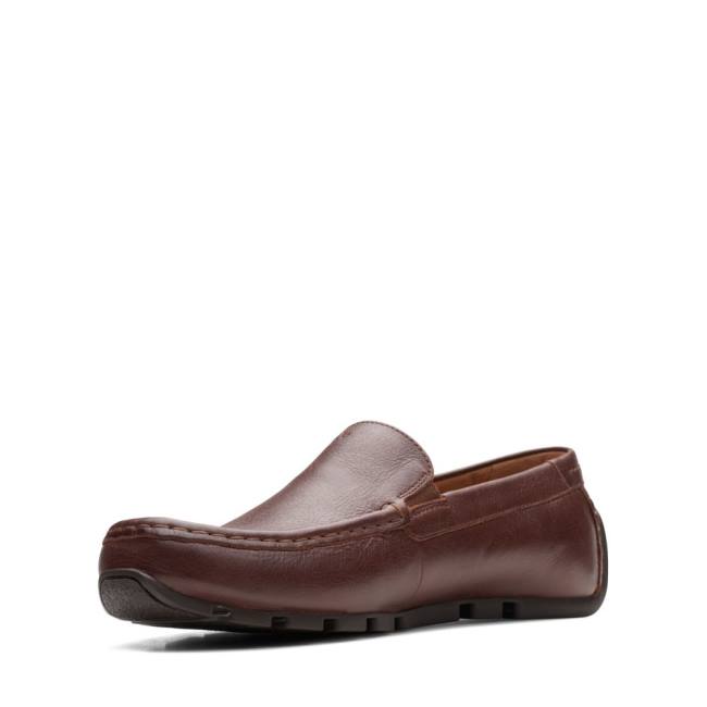 Loafers Clarks Oswick Plain Masculino Marrom Escuro | CLK396SKC