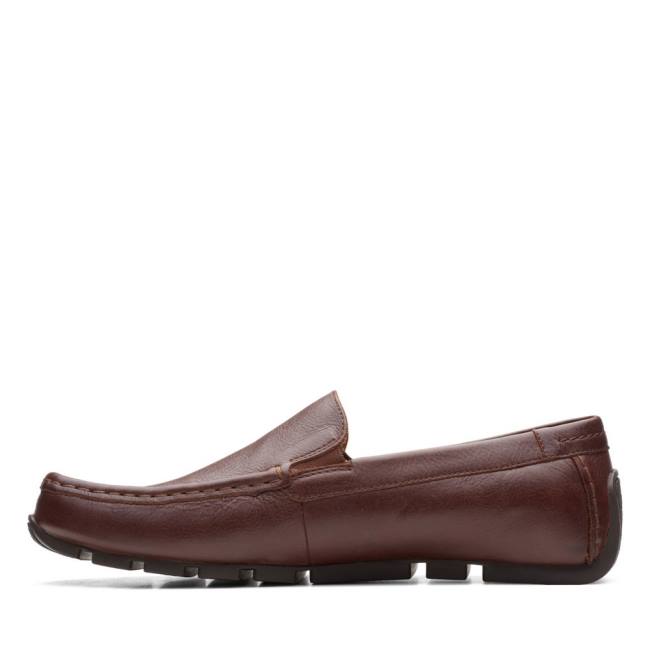 Loafers Clarks Oswick Plain Masculino Marrom Escuro | CLK396SKC