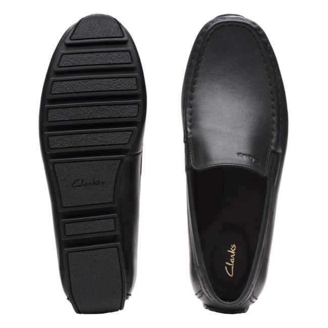 Loafers Clarks Oswick Plain Masculino Pretas | CLK638WAM