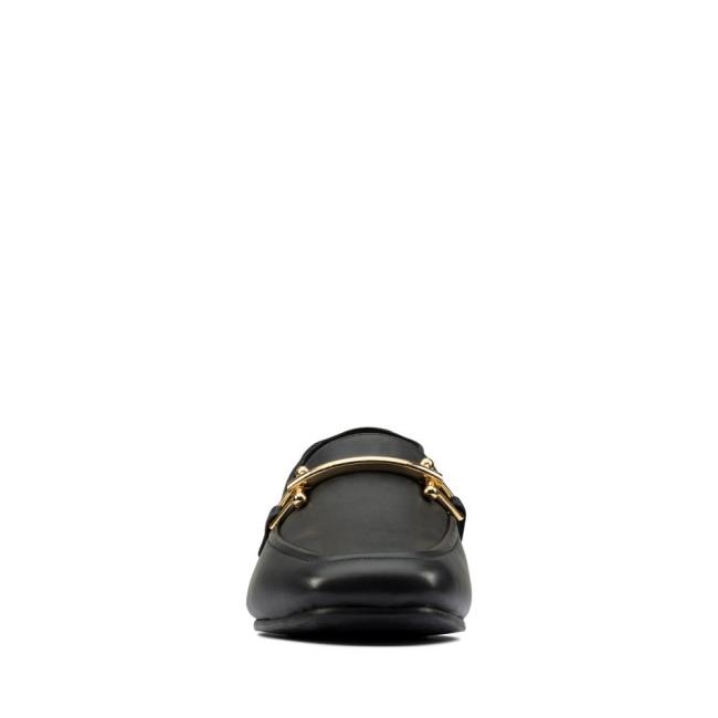 Loafers Clarks Pure Block Feminino Pretas | CLK153ZGX