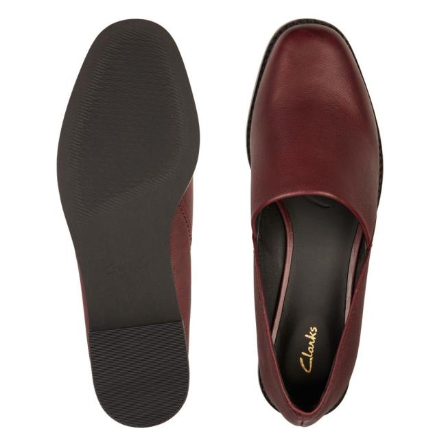 Loafers Clarks Pure Easy Feminino Bordeaux | CLK782XSU