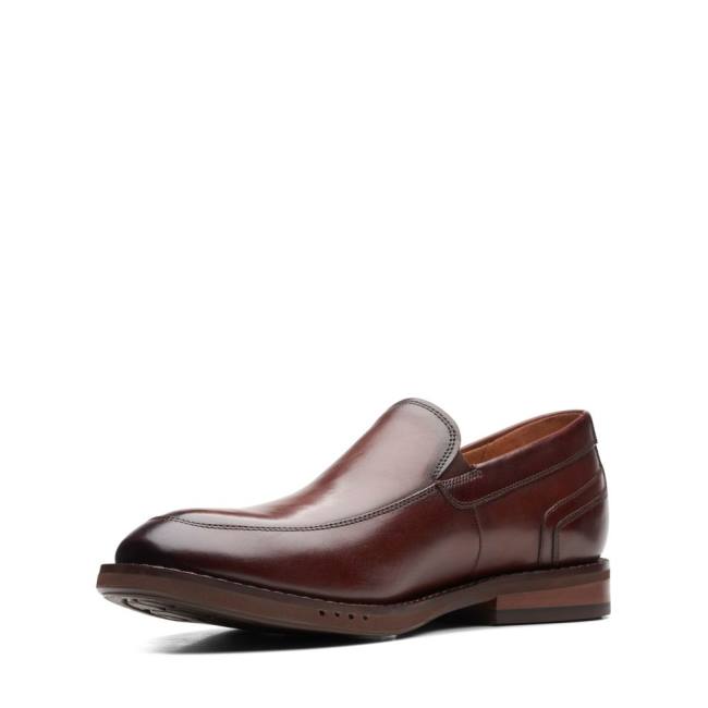 Loafers Clarks Un Hugh Step Masculino Marrom | CLK206FCG