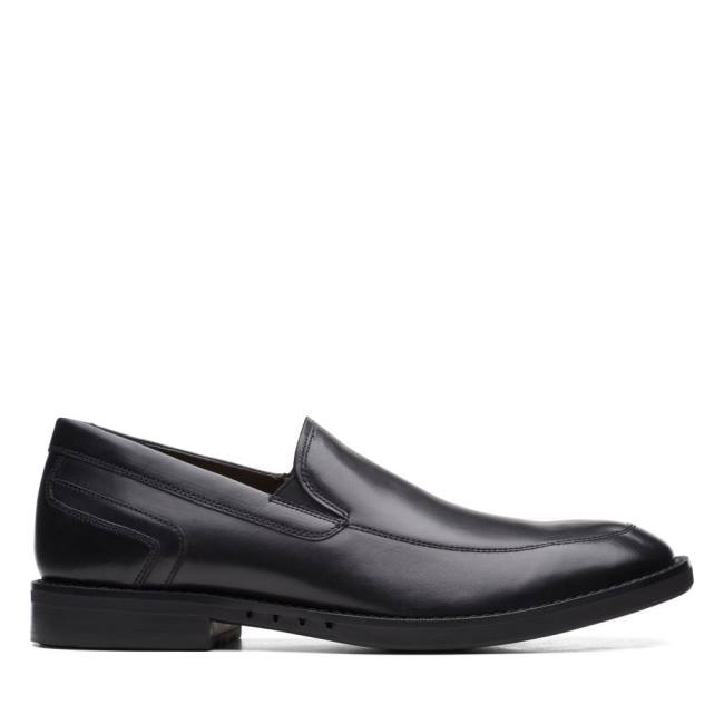 Loafers Clarks Un Hugh Step Masculino Pretas | CLK492LGV