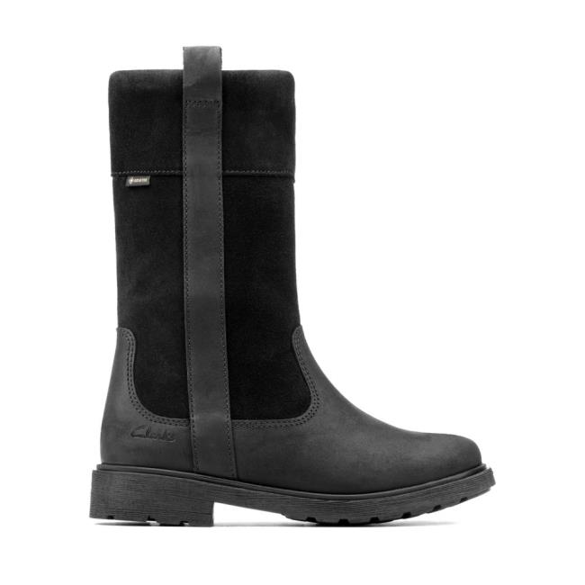 Originals Botas Clarks Astrol Hi GORE-TEX Youth Menina Pretas | CLK307USC